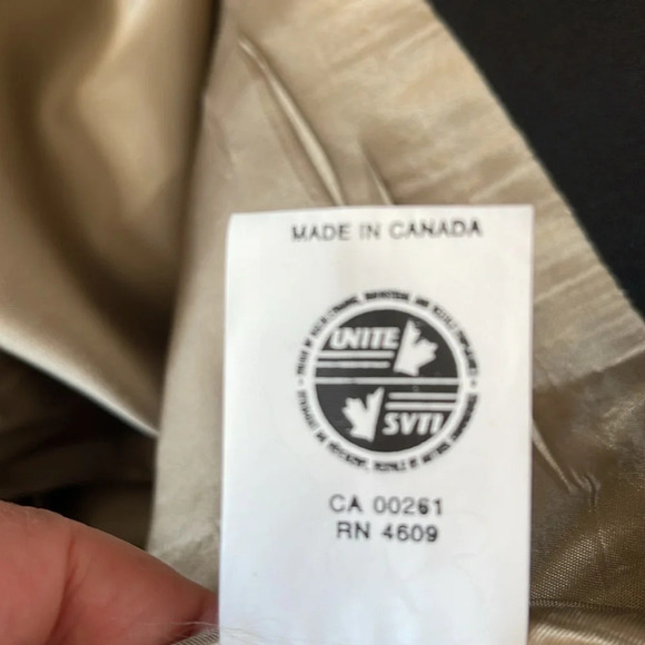 VINTAGE Wm. H. Leishman Mens Black Pure Wool 3 Button Single Breasted Jacket 42R - Picture 9 of 12